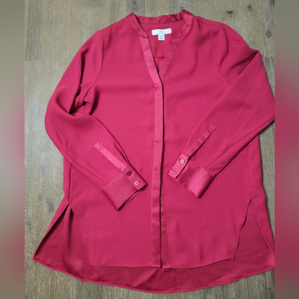 Halston Red Blouse
